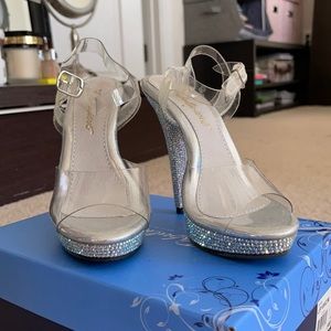 Glitz strap heels from The Shoe Fairy, size 5